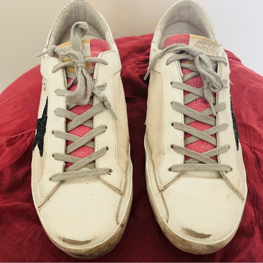 Golden Goose pink/black/silver metallic Superstar size 41.
